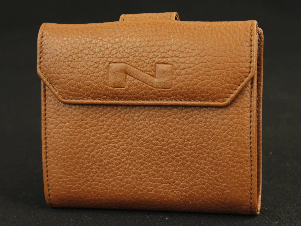 Nathan-Baume cognackleurige lederen portefeuille - compact model met veel vakken - foto 4