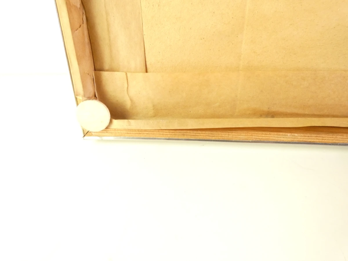 Abstracte ingelijste wanddecoratie met geometrisch patroon