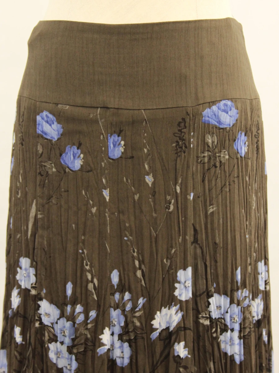 Basler - elegante plissérok met blauwe bloemen – maat 44 - foto 4