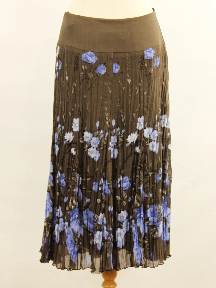 Basler - elegante plissérok met blauwe bloemen – maat 44 - foto 6