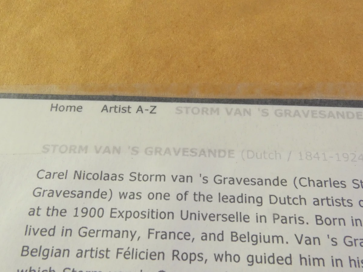 Ingelijste litho 'Decline of Day' van Storm van 's Gravesande