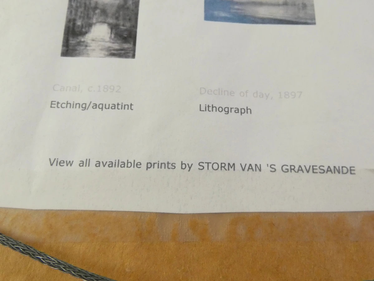 Ingelijste litho 'Decline of Day' van Storm van 's Gravesande