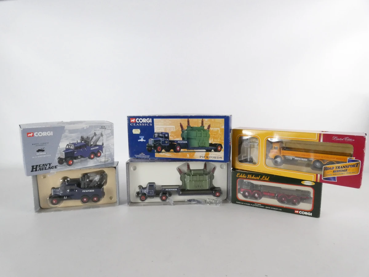Corgi Classics model vrachtwagens in hun originele dozen