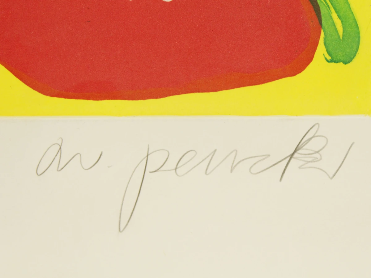 Gesigneerde proefdruk "Drei Frauen mit Dämon" A.R. Penck (1939-2017)