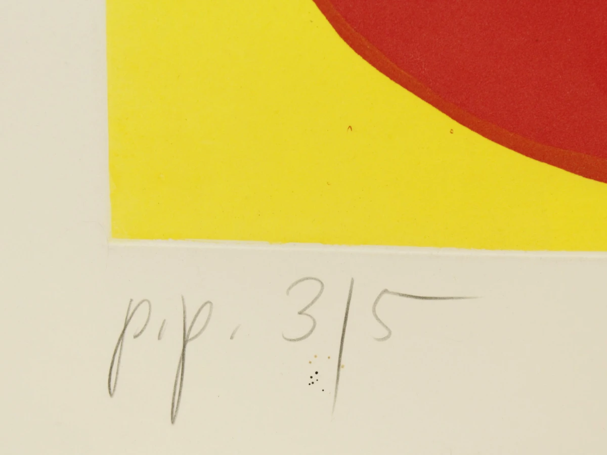 Gesigneerde proefdruk "Drei Frauen mit Dämon" A.R. Penck (1939-2017)