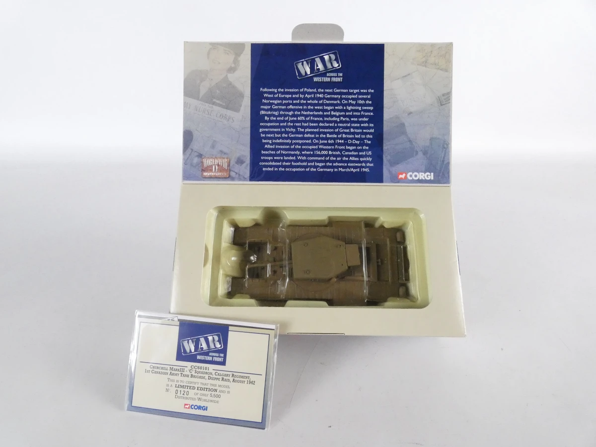 Lot van drie Corgi World War II Collection-schaalmodellen