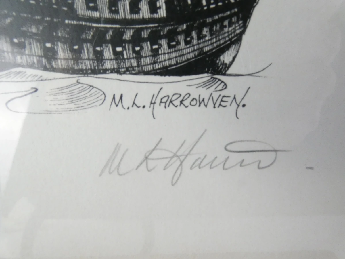 Gesigneerde litho getiteld 'Sovereign'