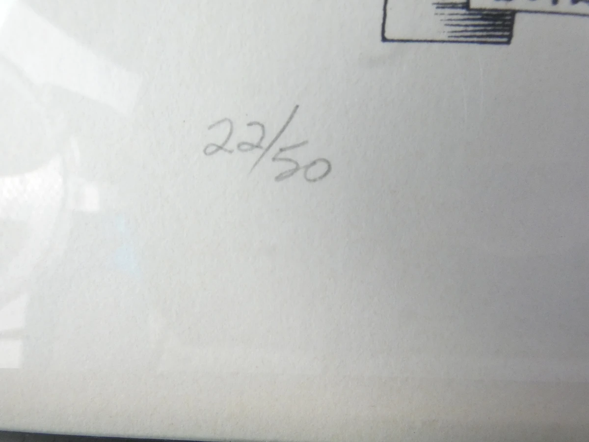 Gesigneerde litho getiteld 'Sovereign'