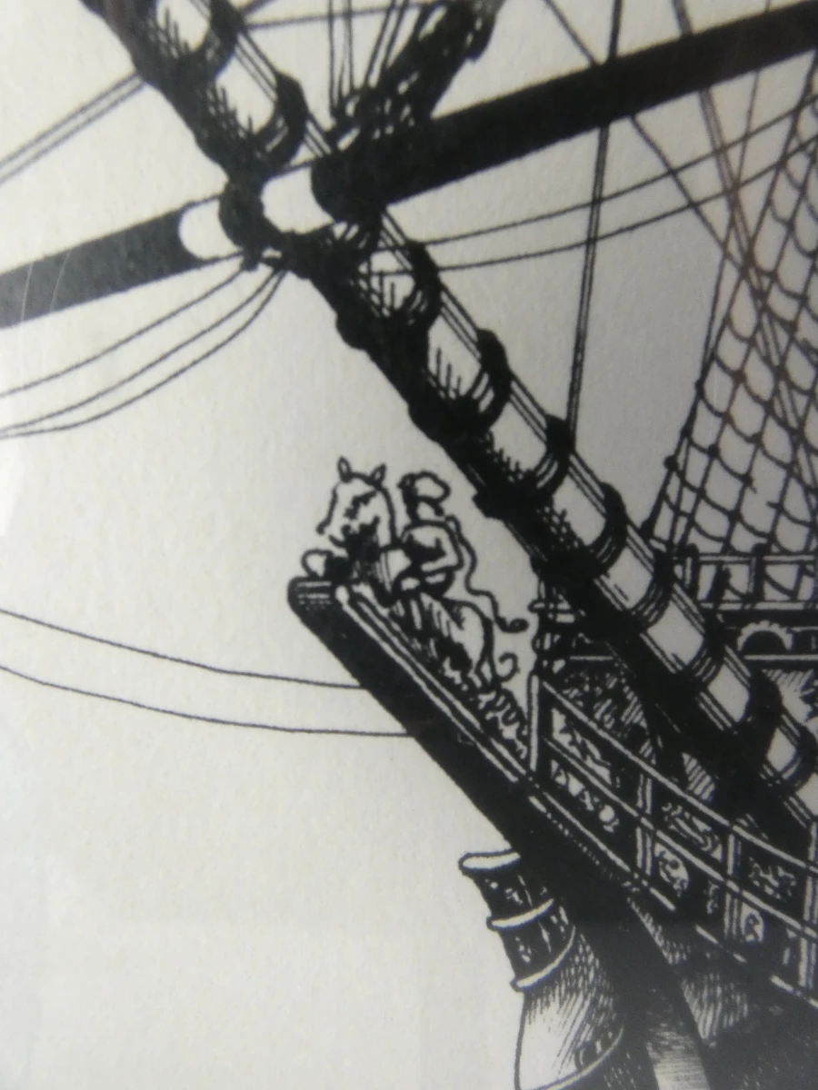 Gesigneerde litho getiteld 'Sovereign'