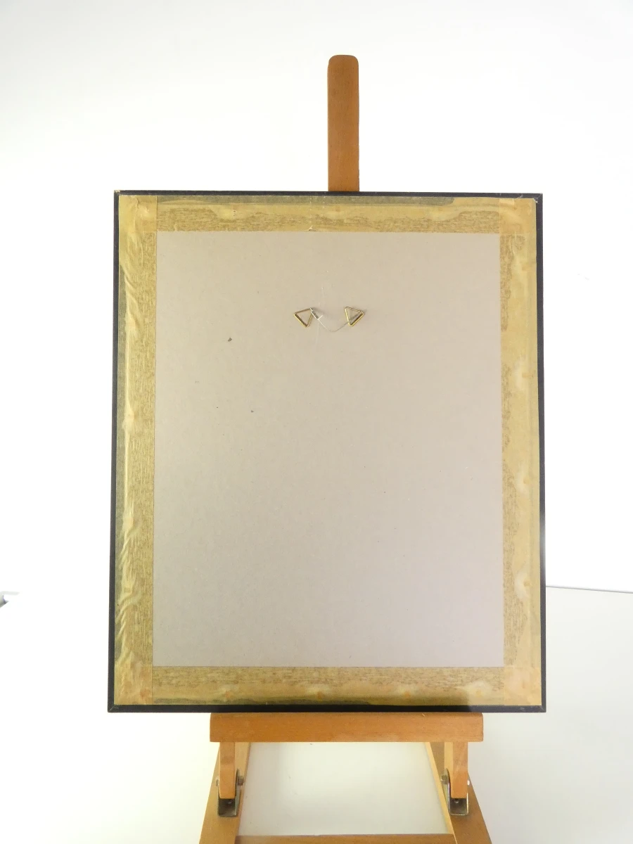 Ingelijste abstracte ets - gesigneerd 1993