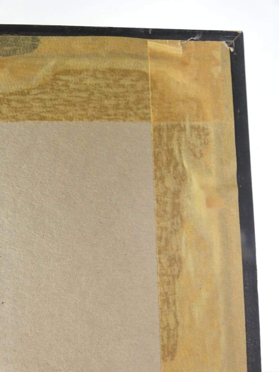 Ingelijste abstracte ets - gesigneerd 1993