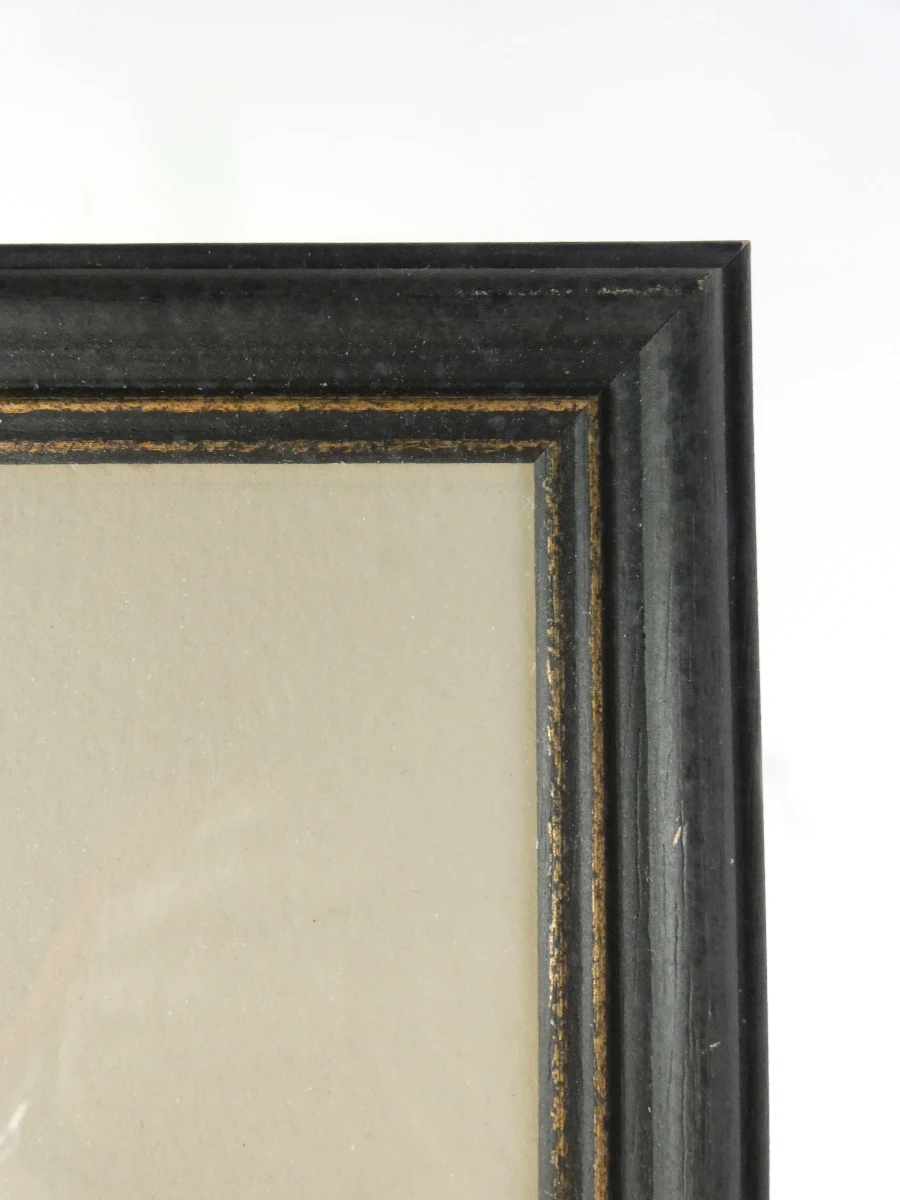 Ingelijste abstracte ets - gesigneerd 1993