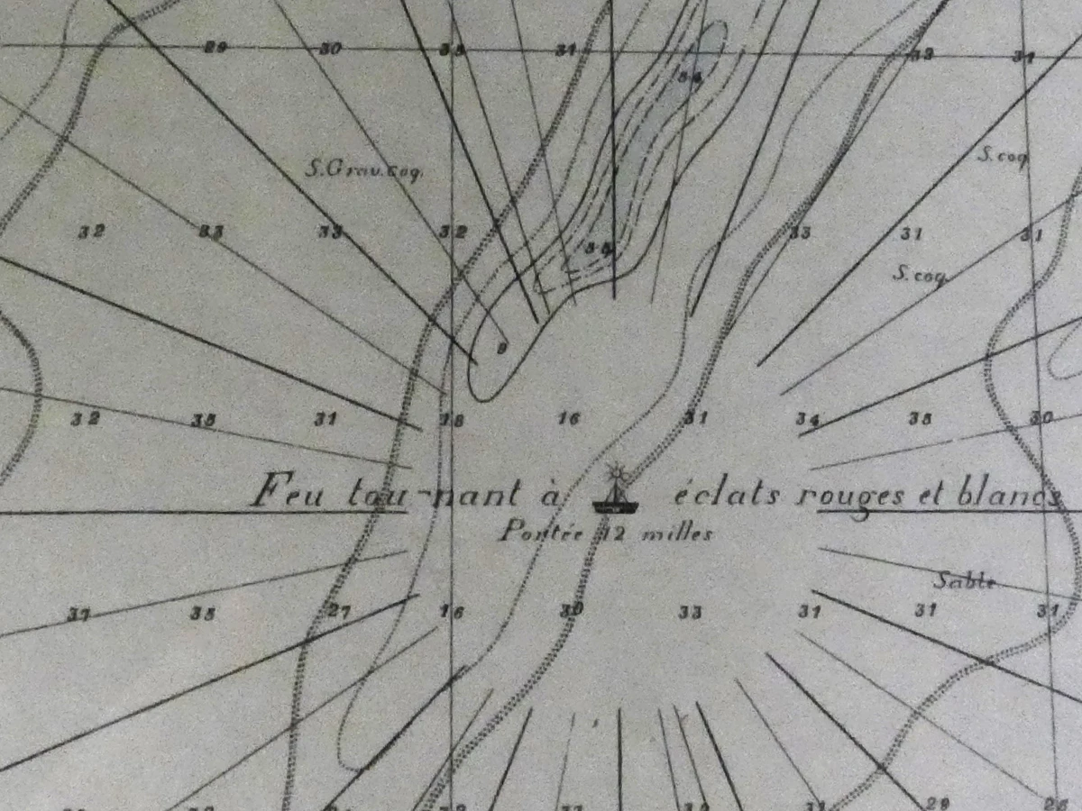 Nautische zeekaart 'Carte Générale des Bancs de Flandres'(1866)