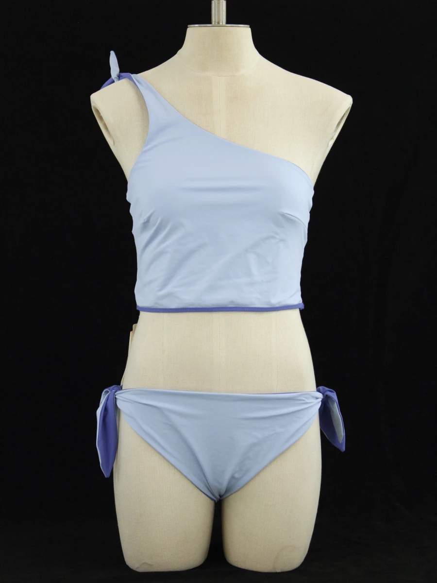 MyMarini omkeerbare one-shoulder bikini - lichtblauw & paars - maat 40/42 - nieuw met label - foto 2