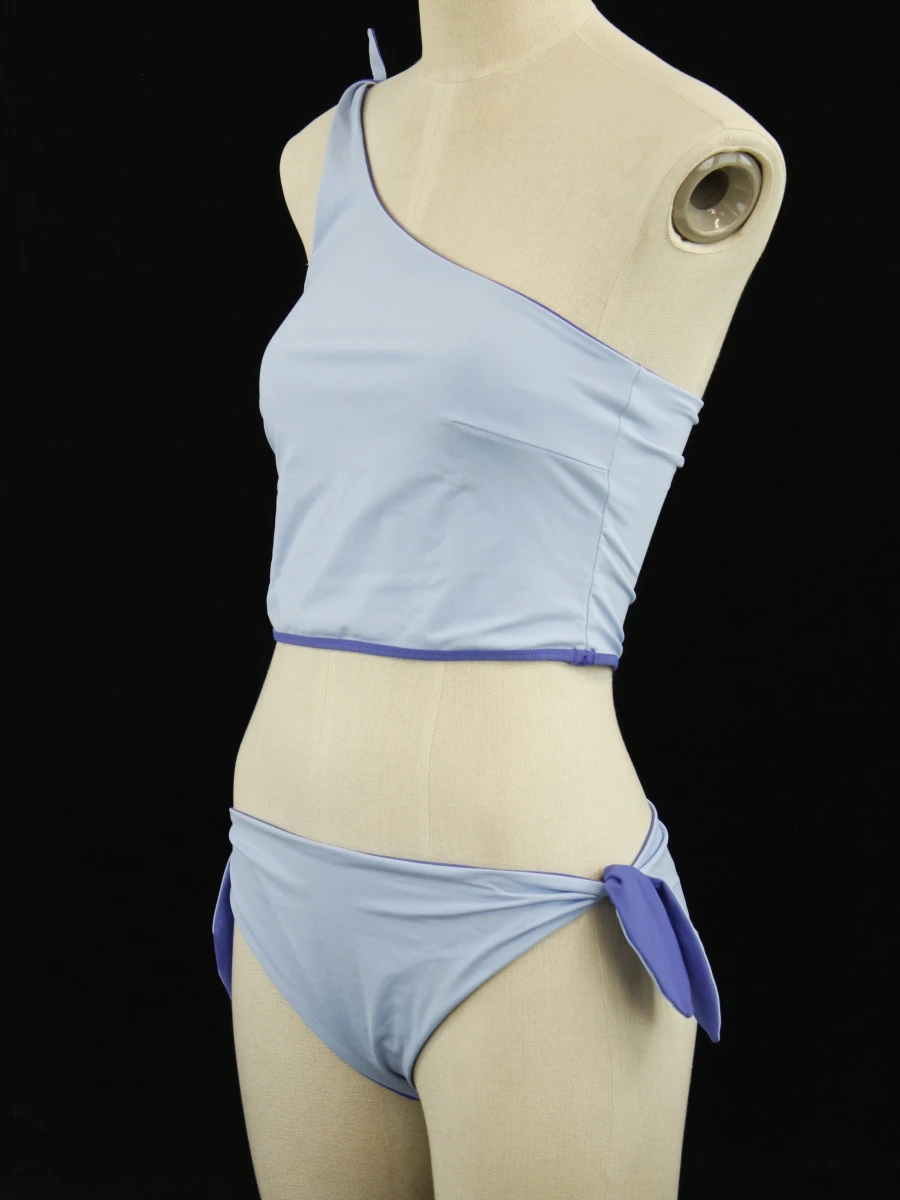 MyMarini omkeerbare one-shoulder bikini - lichtblauw & paars - maat 40/42 - nieuw met label - foto 3