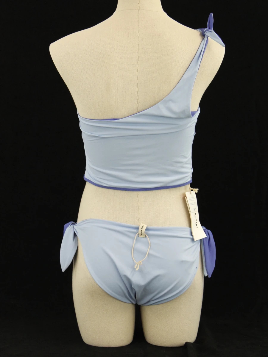 MyMarini omkeerbare one-shoulder bikini - lichtblauw & paars - maat 40/42 - nieuw met label - foto 8
