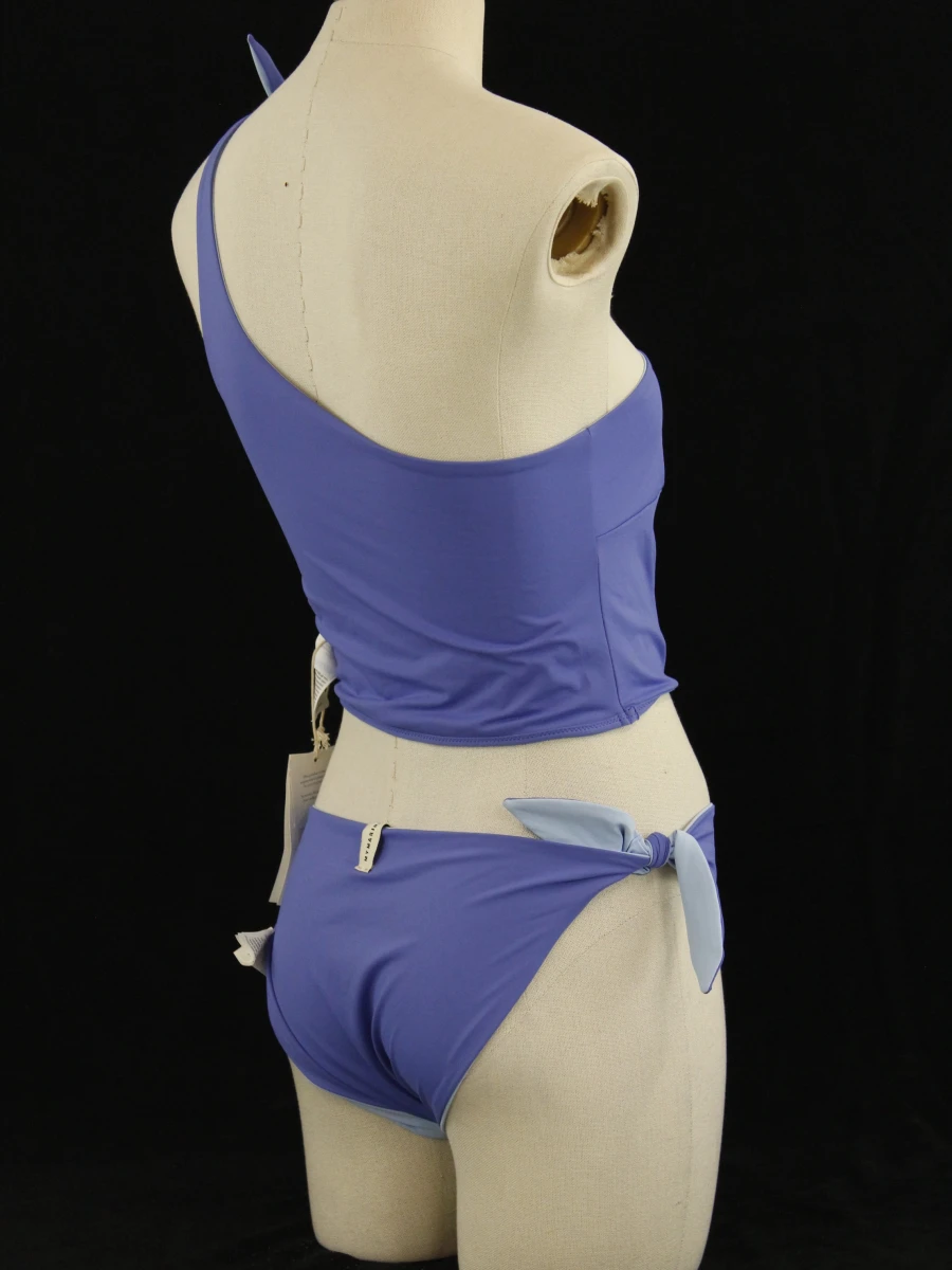 MyMarini omkeerbare one-shoulder bikini - lichtblauw & paars - maat 40/42 - nieuw met label - foto 9