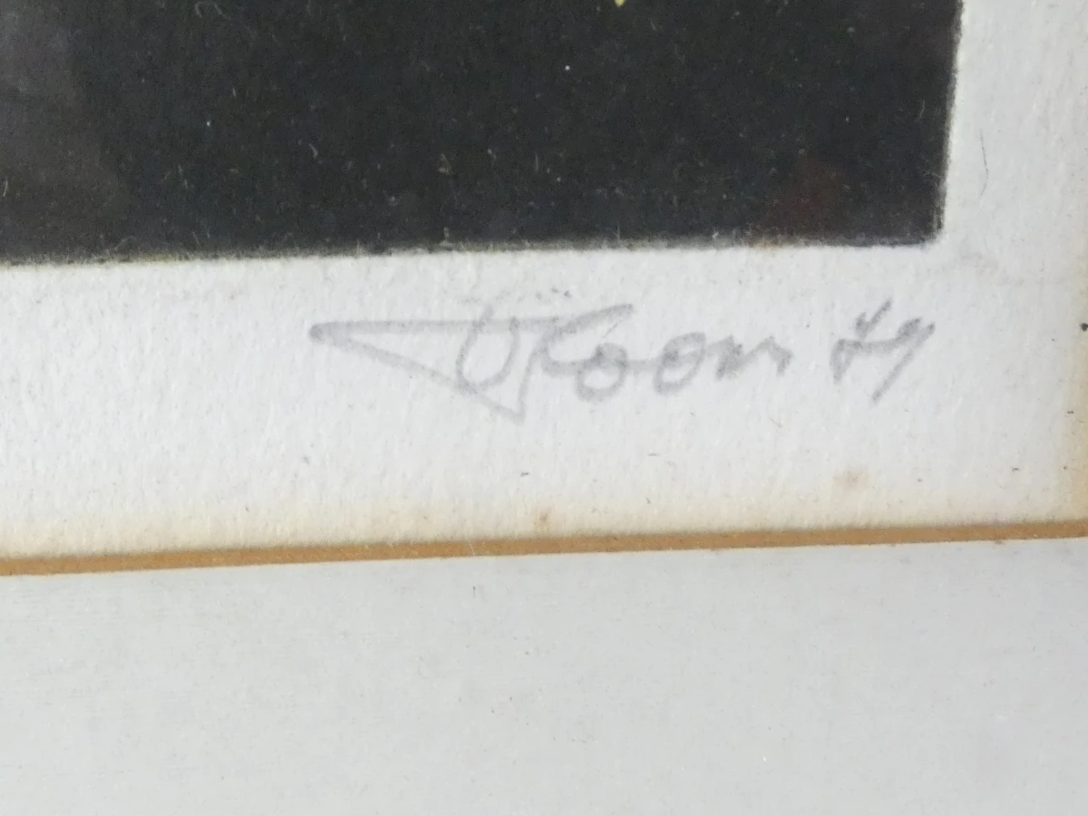 Set van 3 ingelijste litho's met buffels - foto 6