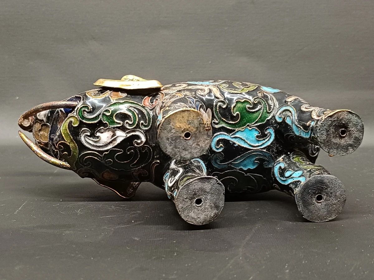 Vintage Chinees Cloisonné olifant beeldje - foto 8