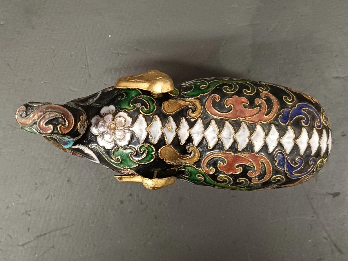 Vintage Chinees Cloisonné olifant beeldje - foto 9