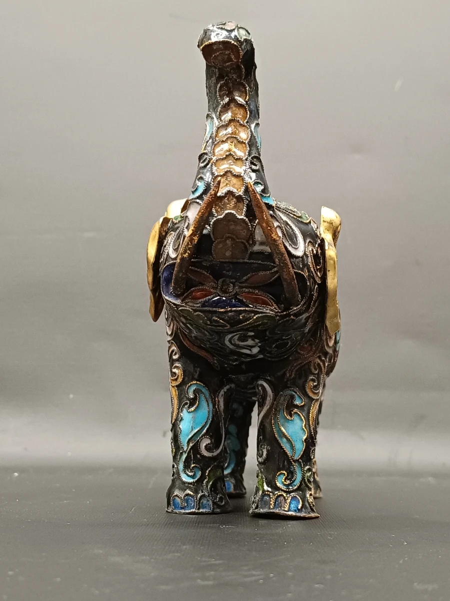 Vintage Chinees Cloisonné olifant beeldje - foto 2