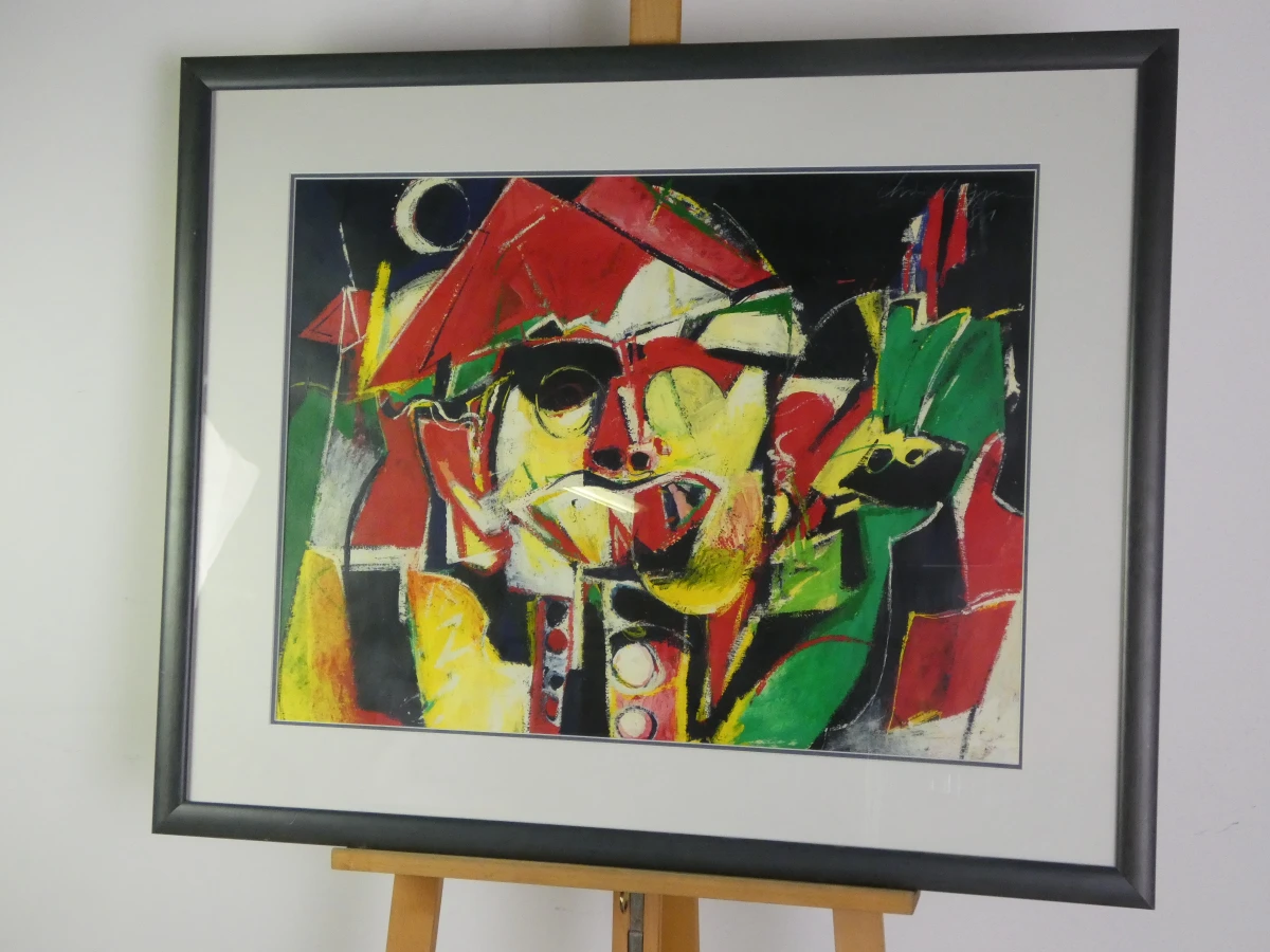 Kleurrijk abstract schilderij - jaren ’80