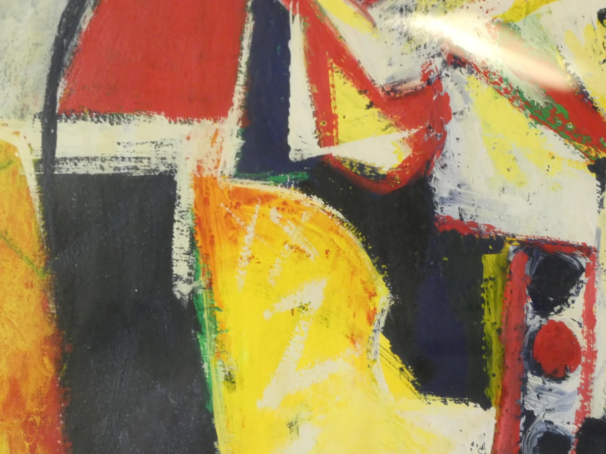 Kleurrijk abstract schilderij - jaren ’80