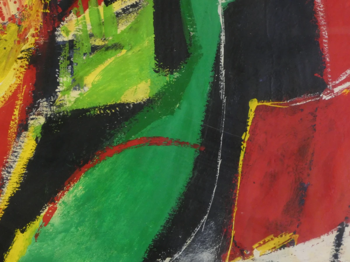 Kleurrijk abstract schilderij - jaren ’80