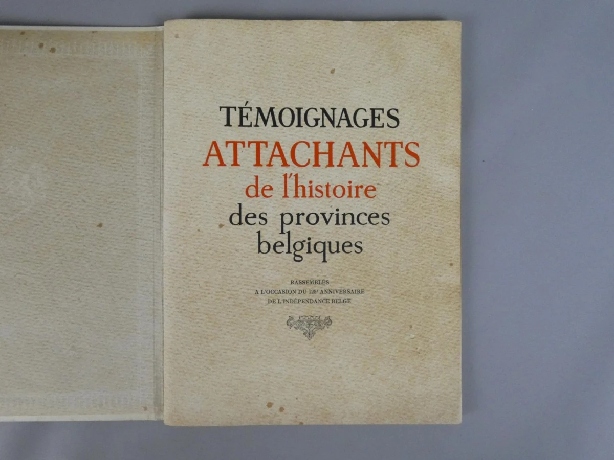 Boek Témoignages attachants de l'histoire des provinces belges