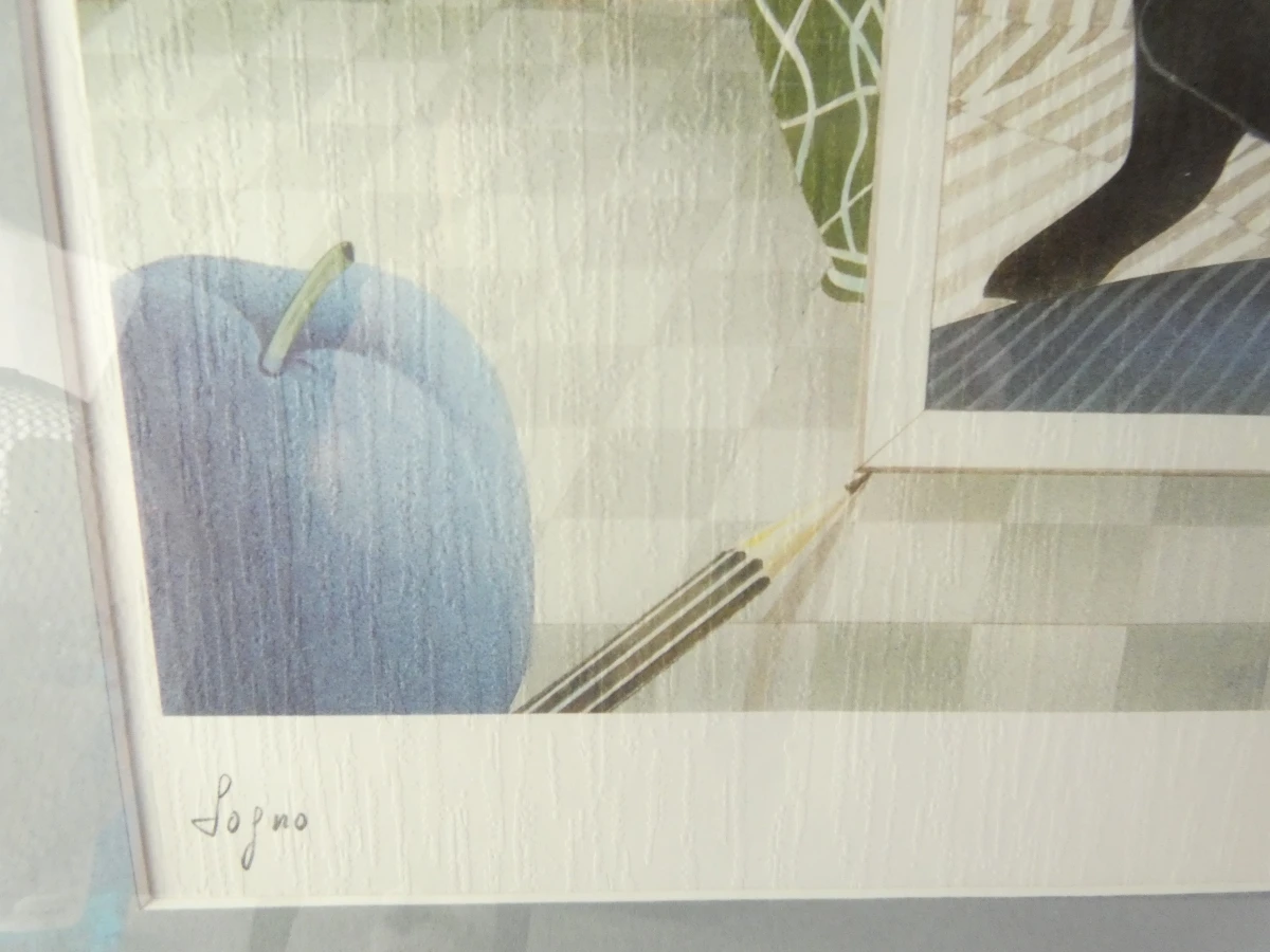 Gesigneerde ingelijste kunstprint: "Sogno=Droom"