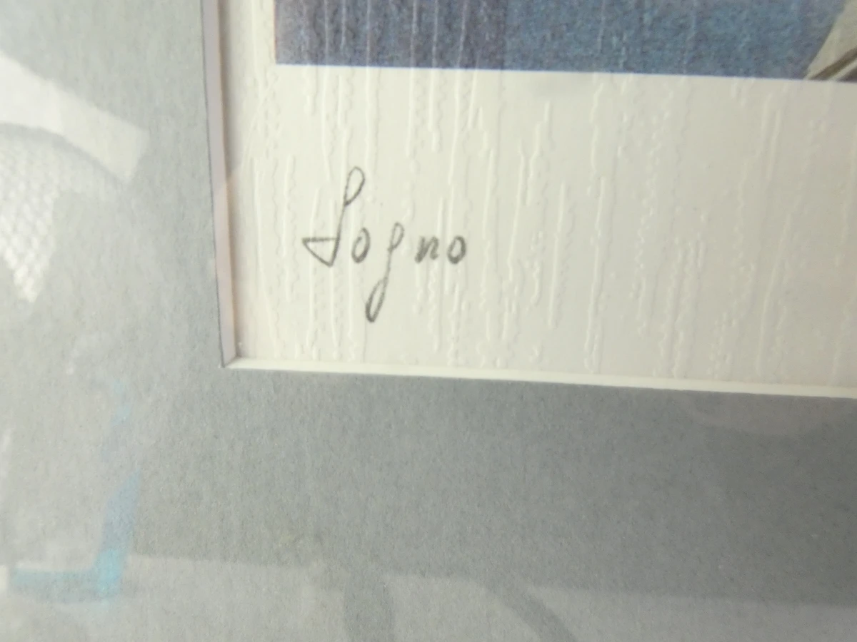 Gesigneerde ingelijste kunstprint: "Sogno=Droom"