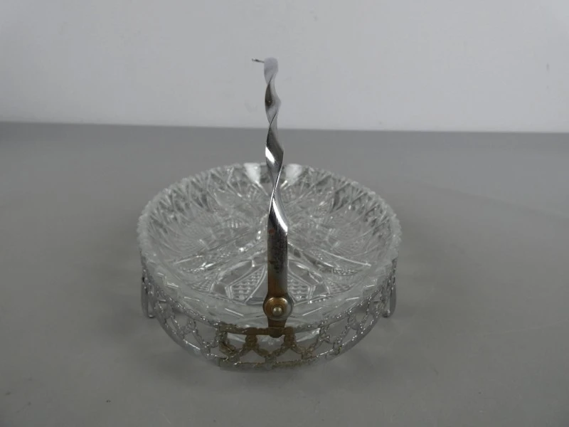 serveerschaal in metalen houder - foto 5