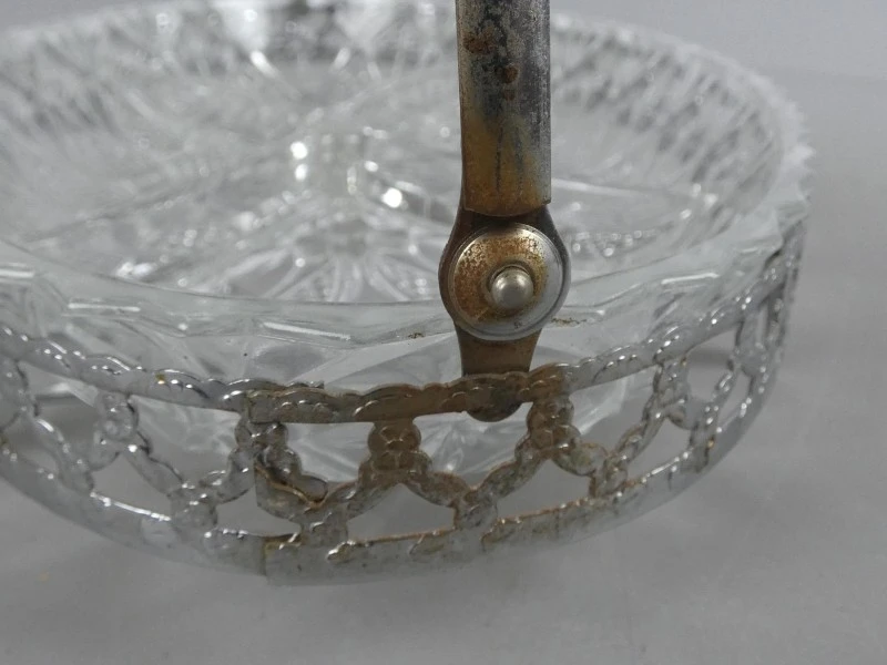 serveerschaal in metalen houder - foto 6