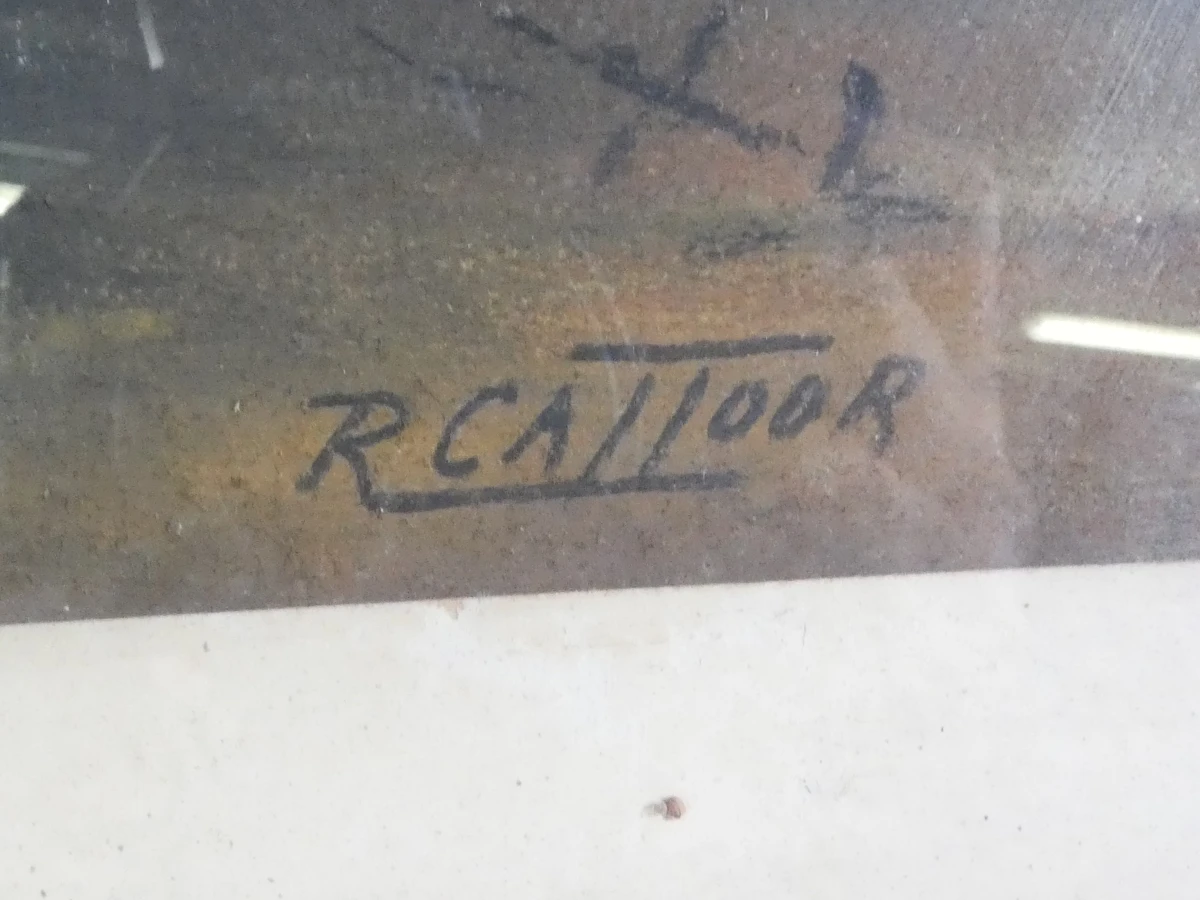 Sfeervol maritiem pastelschilderij – gesigneerd R. Cattoor
