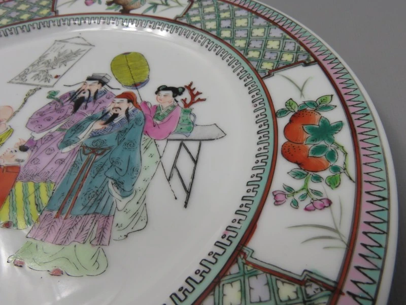 Vintage porseleinen Chinees bord - foto 3
