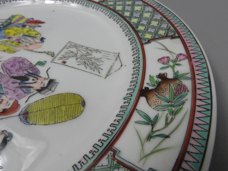 Vintage porseleinen Chinees bord - foto 4