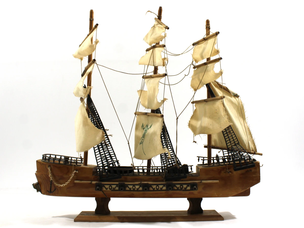Klassiek Houten Modelboot [Handcrafted] - foto 4