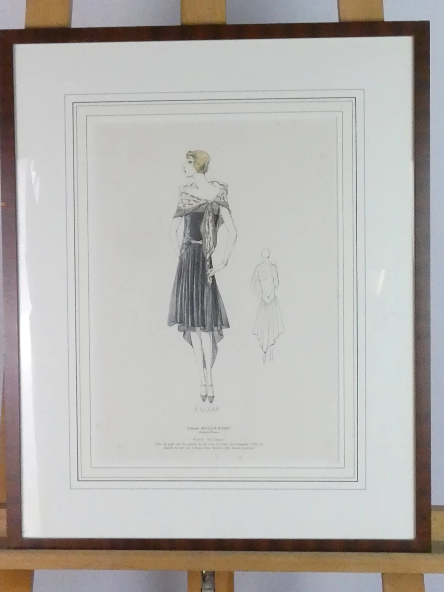 Maggy Rouff "La Guêpe" Mode-illustratie/Decoratieve print