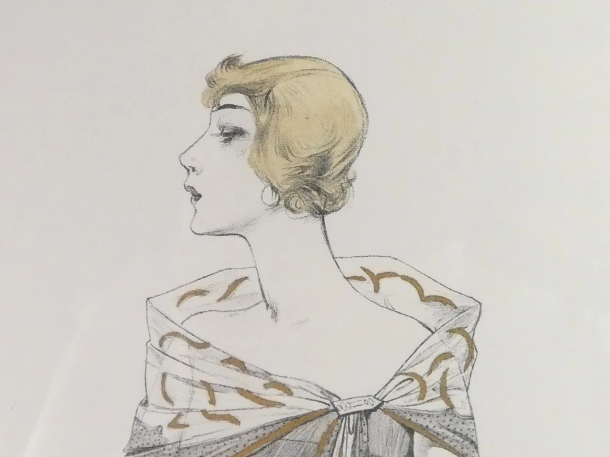 Maggy Rouff "La Guêpe" Mode-illustratie/Decoratieve print