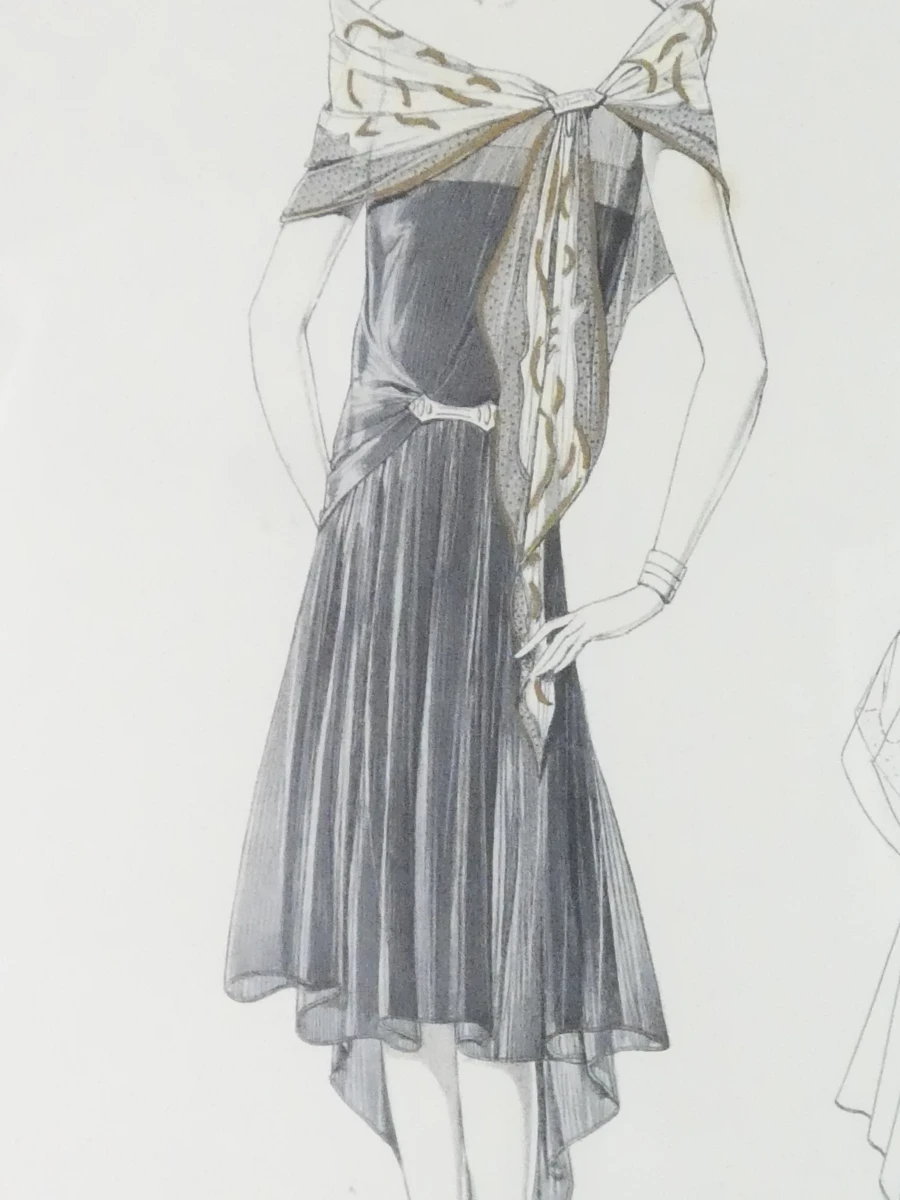 Maggy Rouff "La Guêpe" Mode-illustratie/Decoratieve print