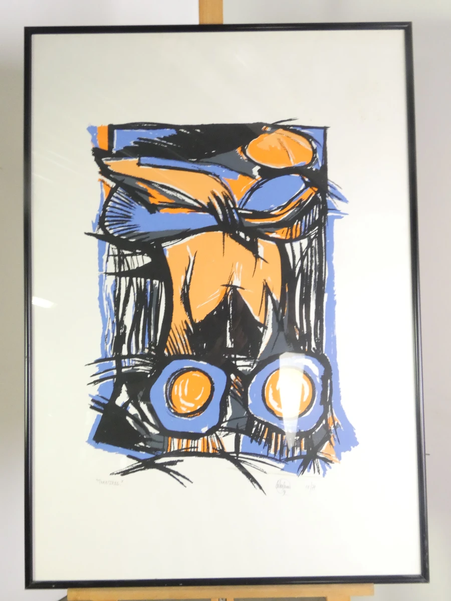 Grafische prent 'Tweestrijd' genummerd 14/27