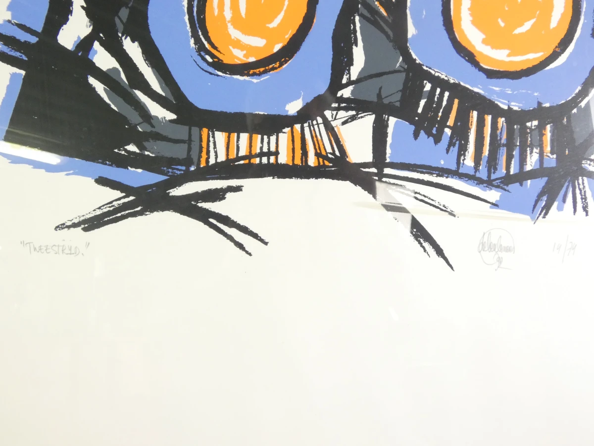 Grafische prent 'Tweestrijd' genummerd 14/27