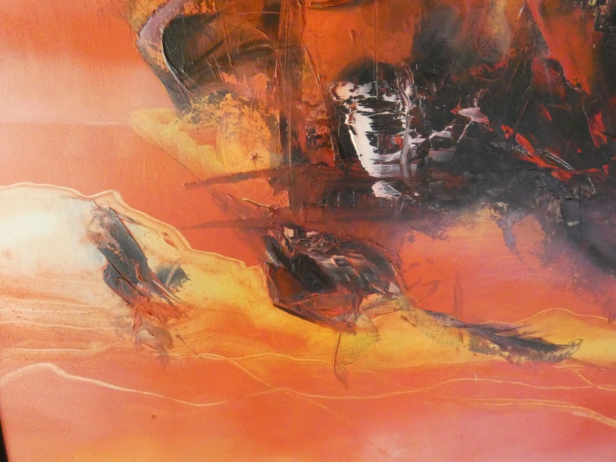 Expressief schilderij/kunstwerk op doek