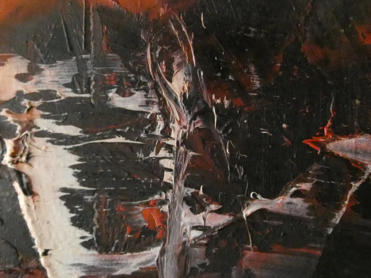 Expressief schilderij/kunstwerk op doek