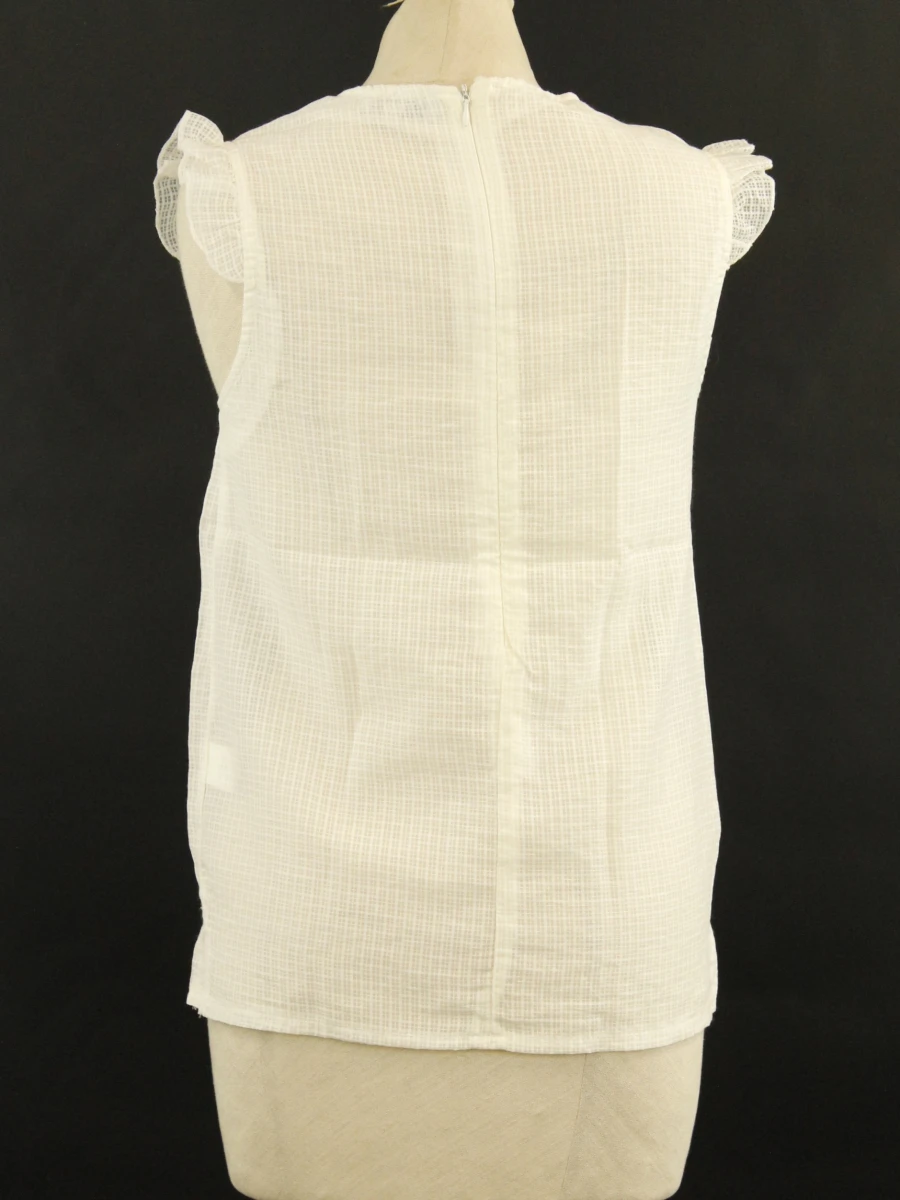 D&G witte top met zwarte sierstrook - maat: 12/13 jaar - foto 6
