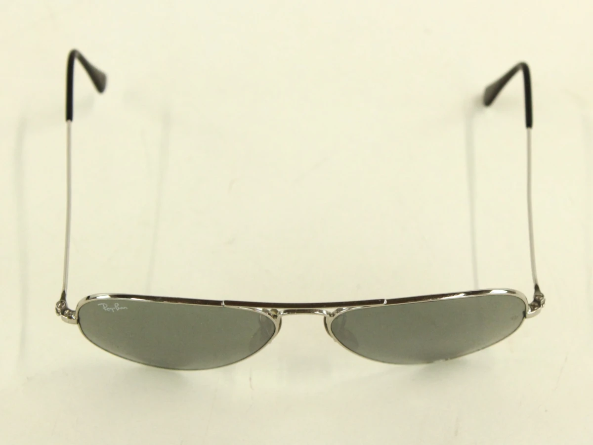 Ray Ban Zilverkleurige aviator zonnebril met hoesje - foto 3