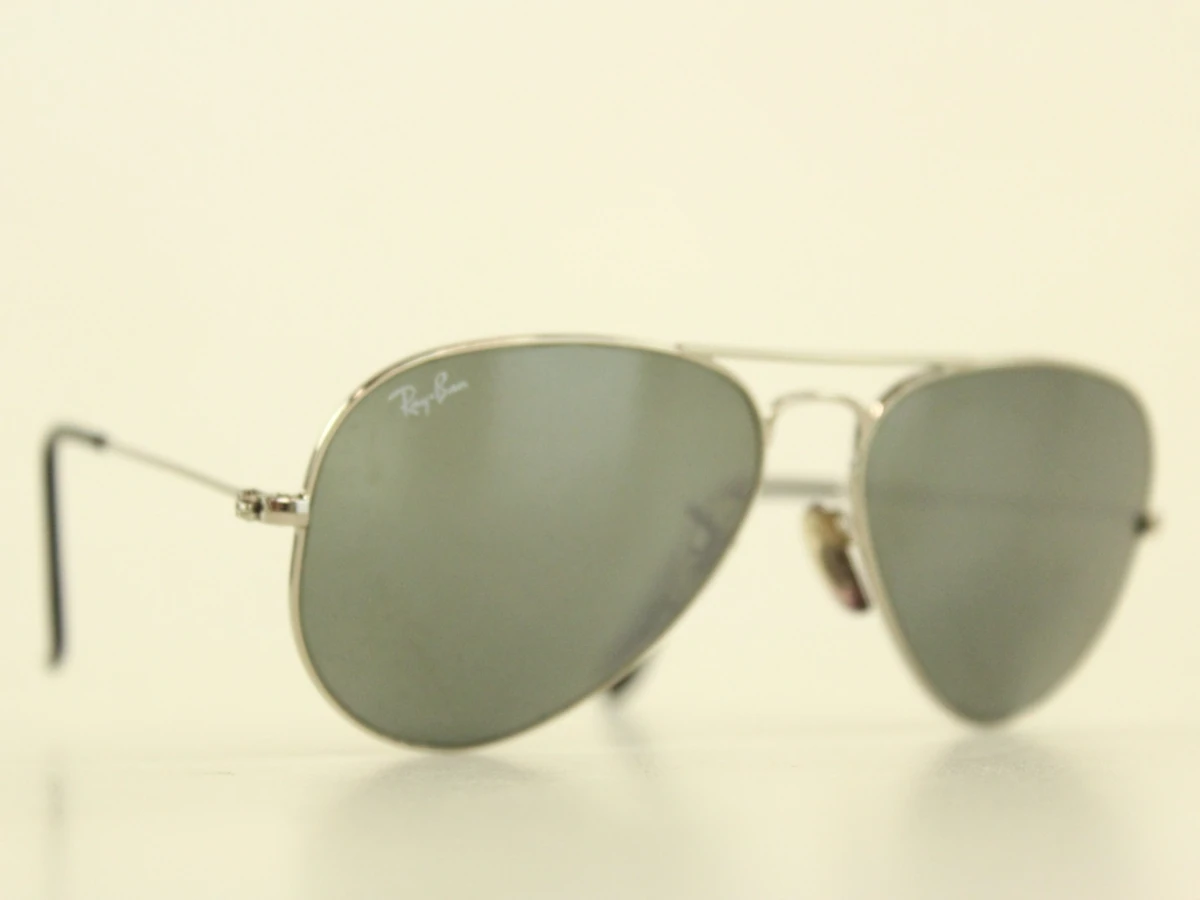Ray Ban Zilverkleurige aviator zonnebril met hoesje - foto 6