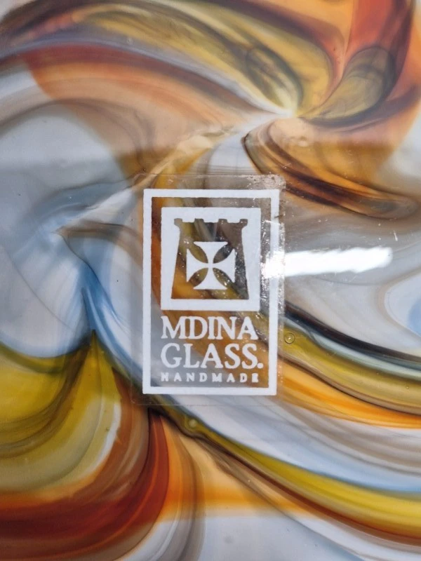 Originele Mdina Glass tafellamp (24-08-1989) - Gesigneerd & Gecertificeerd vintage design - foto 9