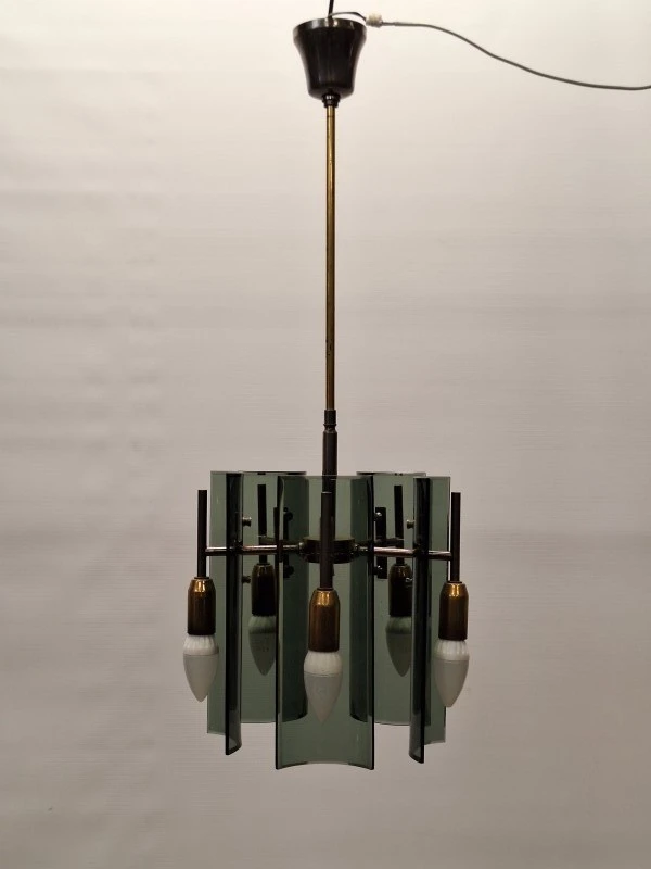 Italiaanse design hanglamp van Gino Paroldo voor Dino Dei / Fontana Arte - jaren 70 - foto 8