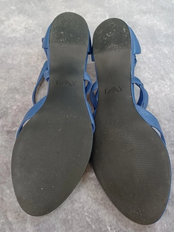 Stijlvolle Armani Jeans Leren Sandalen - Blu Prussia - foto 4